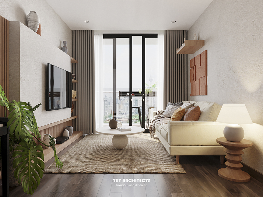 tht architects - Chung cư MoonLight - phòng khách bếp 02